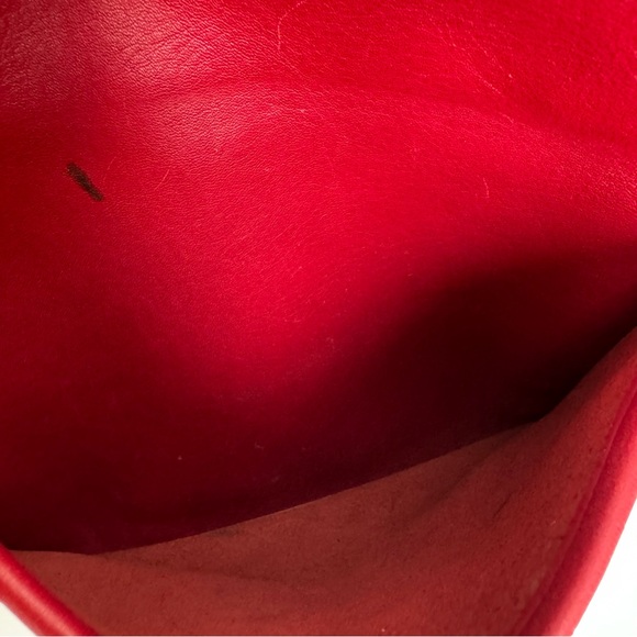 Rare Coach Vintage Red Leather Flap Bag Messenger Y2K Shoulder Bag Crossbody - Picture 16 of 17